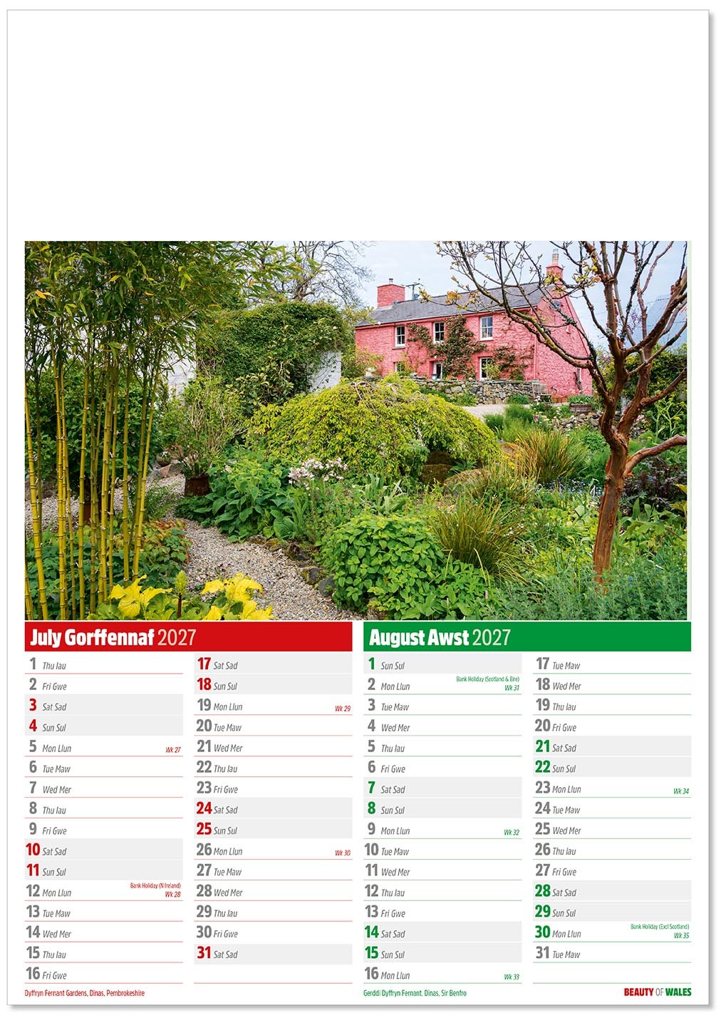 Beauty of Wales Calendar