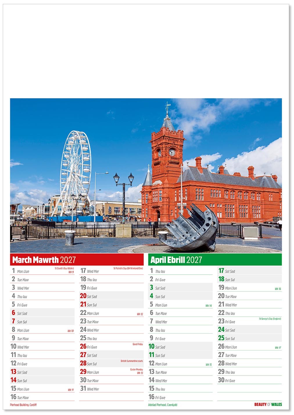 Beauty of Wales Calendar