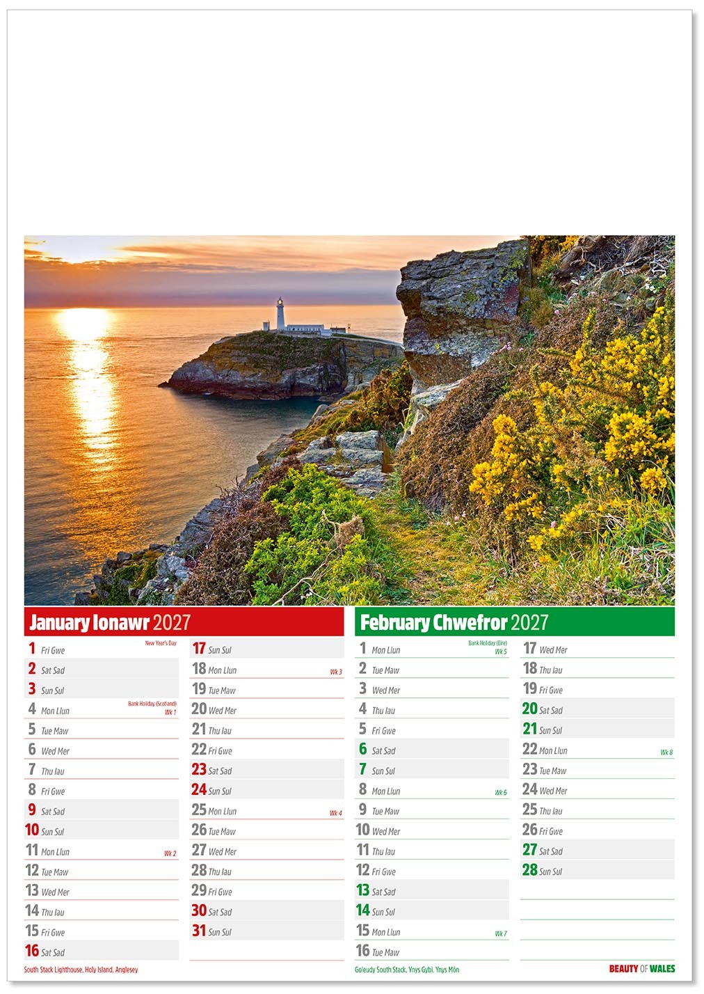 Beauty of Wales Calendar