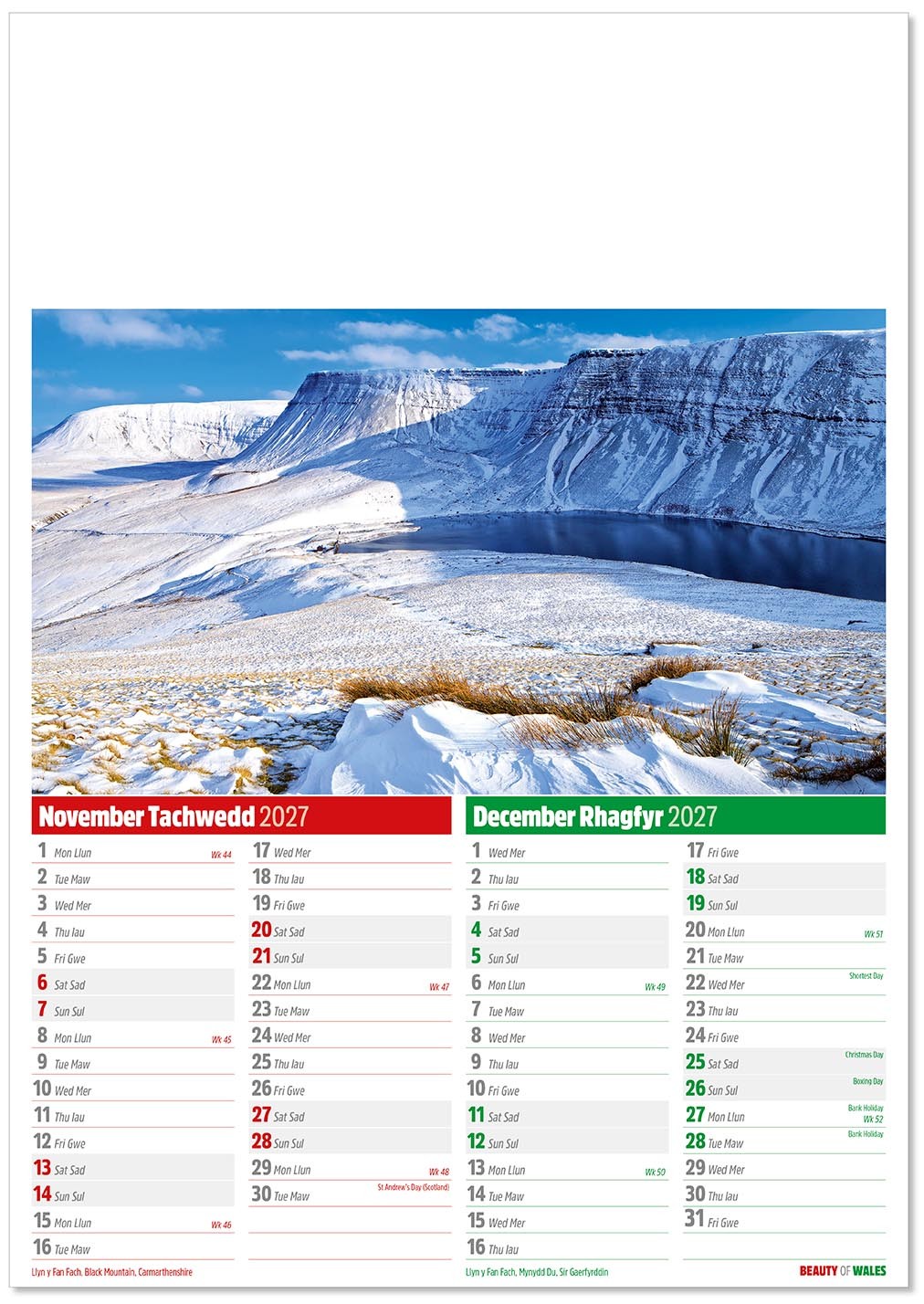 Beauty of Wales Calendar