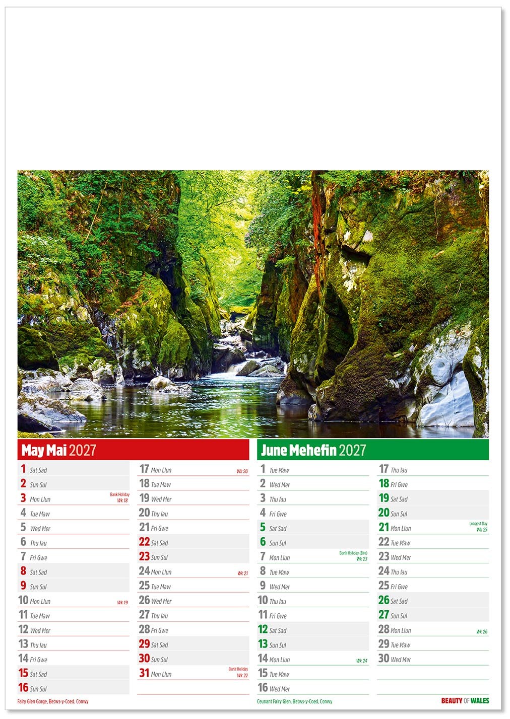 Beauty of Wales Calendar
