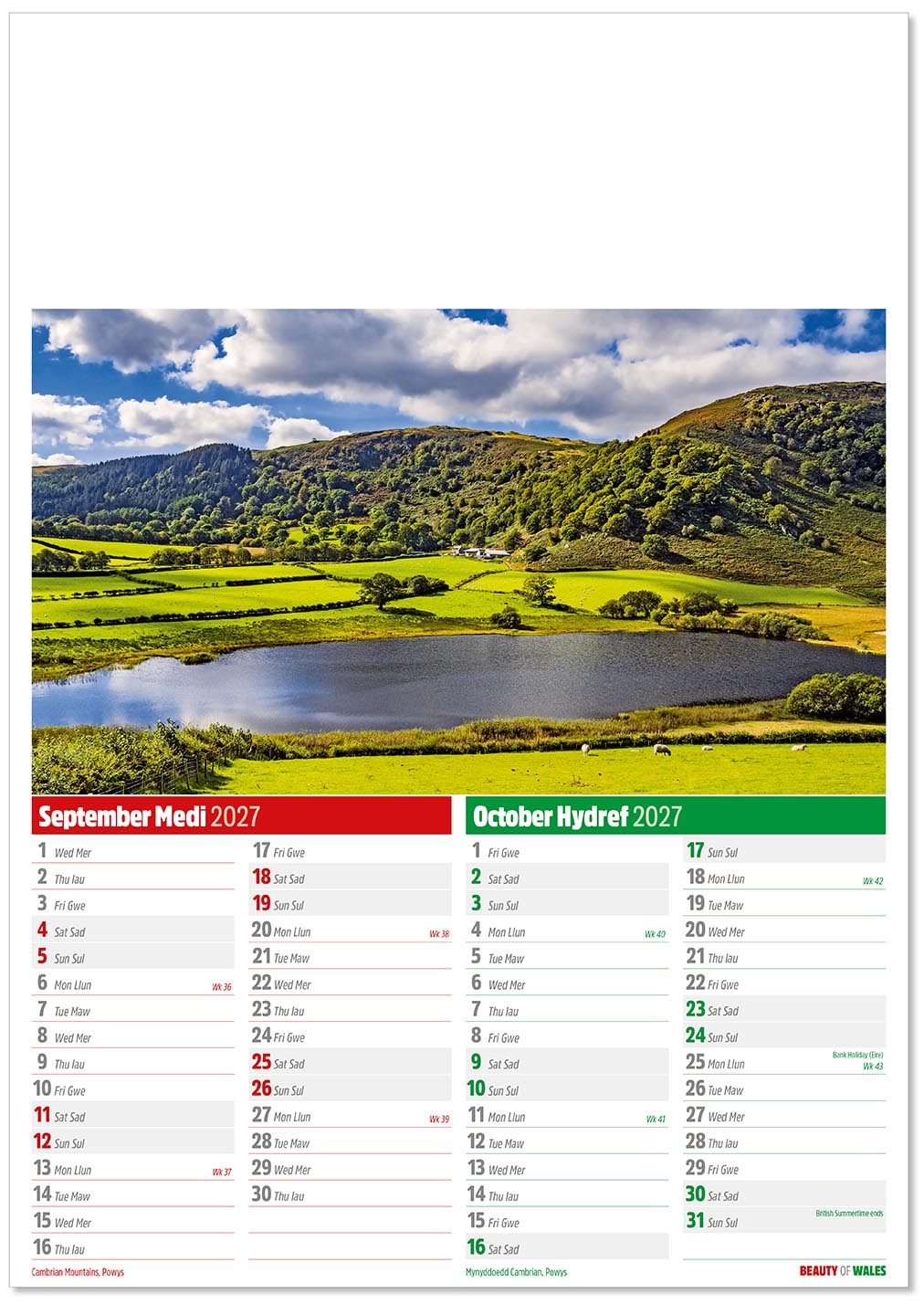 Beauty of Wales Calendar