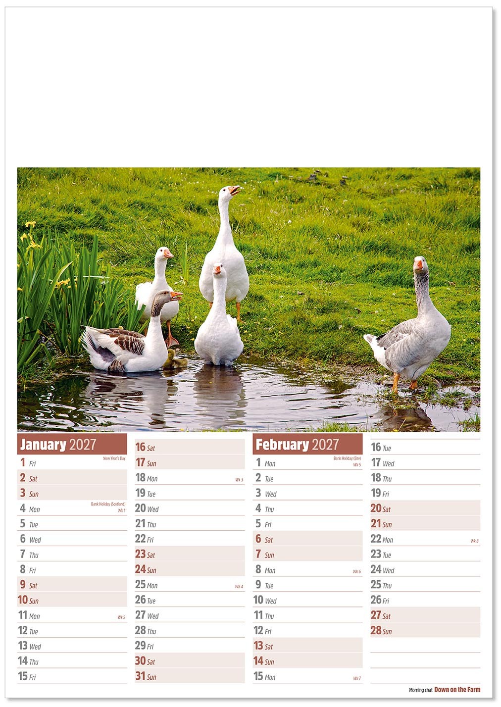 Down on the Farm Calendar