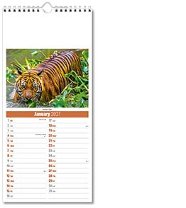 Slimline World Wildlife Compact Calendar