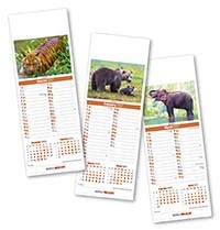 Slimline World Wildlife Calendar